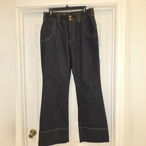 Pilcro Dark Denim Flare Jeans